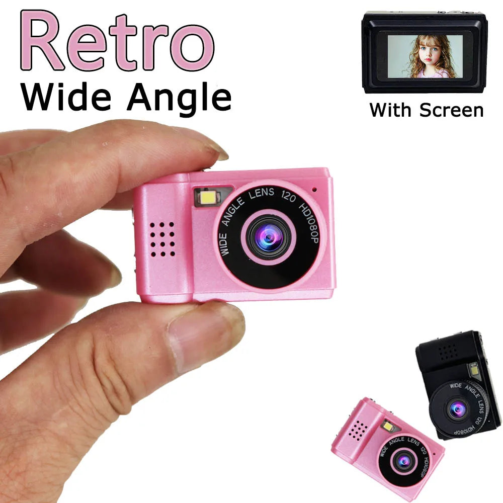 JOZUZE New Retro Mini Camera With Screen Indoor Home Outdoor 1080p Sports Portable Vintage Very Small Mini Camera Video Recorder